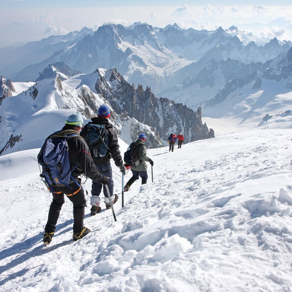 Alpinistes au Mont Blanc